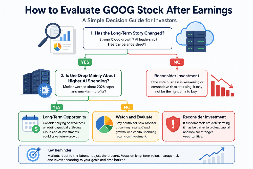 goog stock decision flow infographic