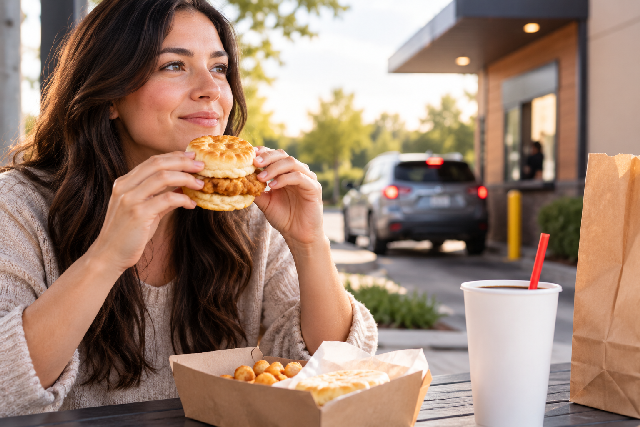 best fast food breakfast biscuitville supporting editorial illustration